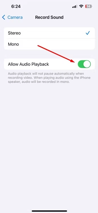 allow audio playback option in iphone - KUBET