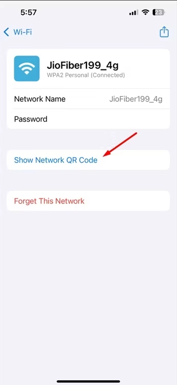 show network qr code option in the passwords app - KUBET